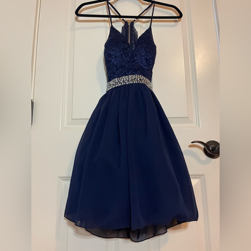 Fit and Flare Navy Dress